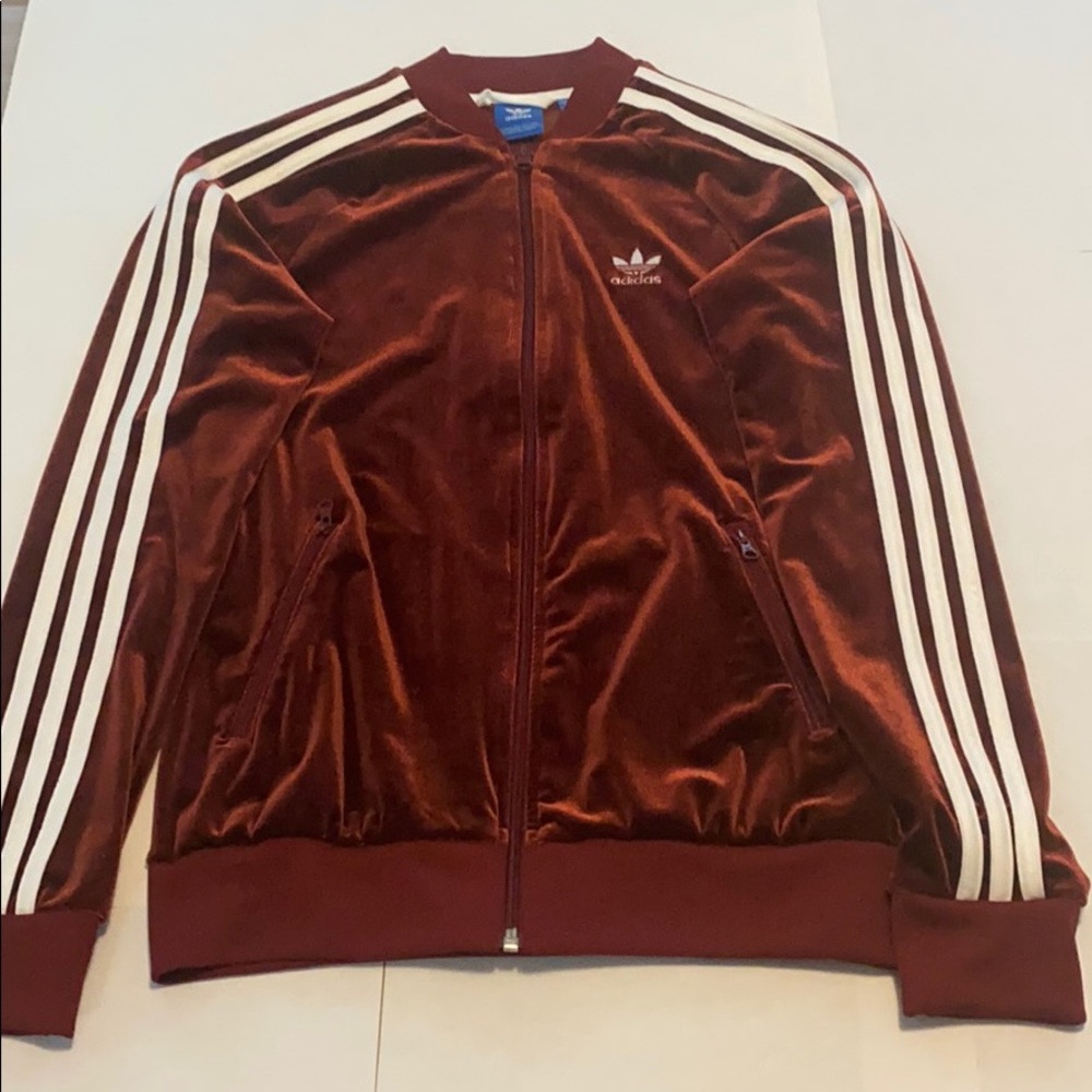 Adias Boys Velvet tracksuit jacket